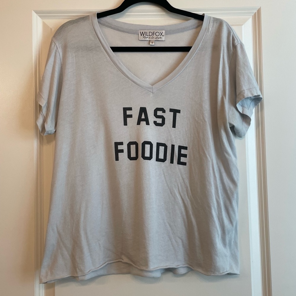 WILDFOX Fast Foodie V-Neck Tee